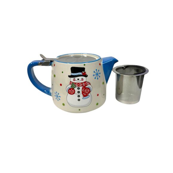 Temptations by Tara 18oz Snowman‎ Teapot with diffuser New! - Picture 1 of 6